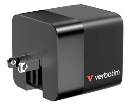 Ładowarka i akumulator Verbatim GaN Charger 65W 2 Port retr cable US/EU/UK